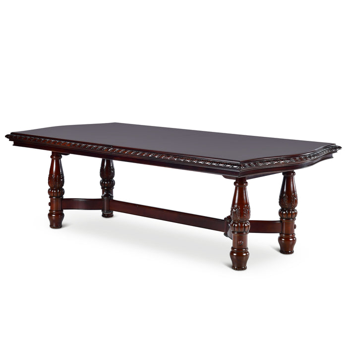 Antoinette - Ped Table With Leaf - Dark Brown