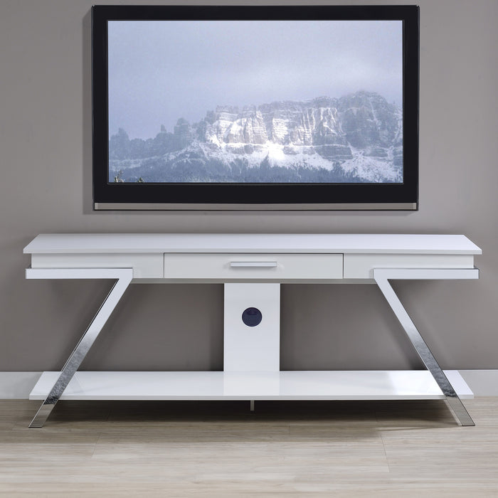 Zena - TV Stand With Drawer - White