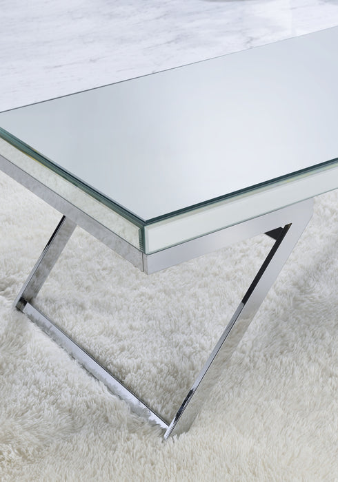 Alfresco - Mirrored Top Square End Table - Silver