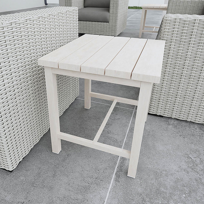 Blakely - Outdoor Aluminum End Table - White