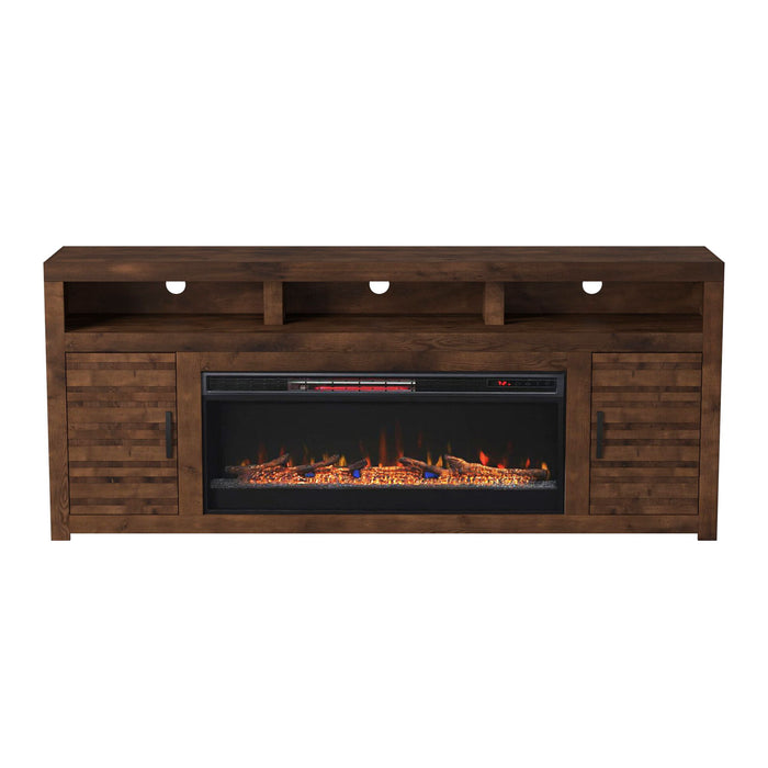 Sausalito - 78" Fireplace TV Stand - Whiskey