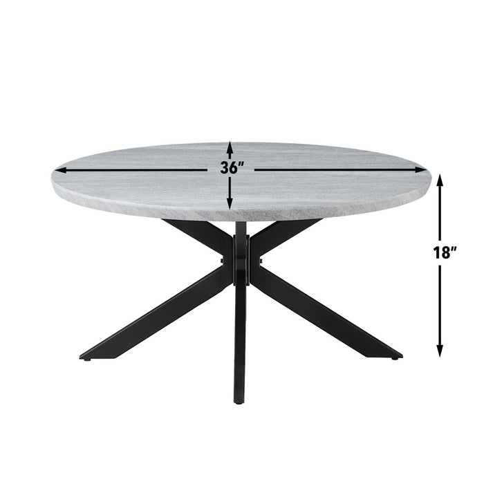 Keyla - 3 Piece Faux Marble Table Set - Gray