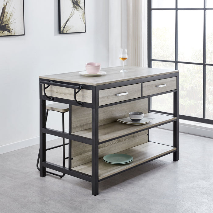 Carson - Counter Kitchen Table - Pearl Silver