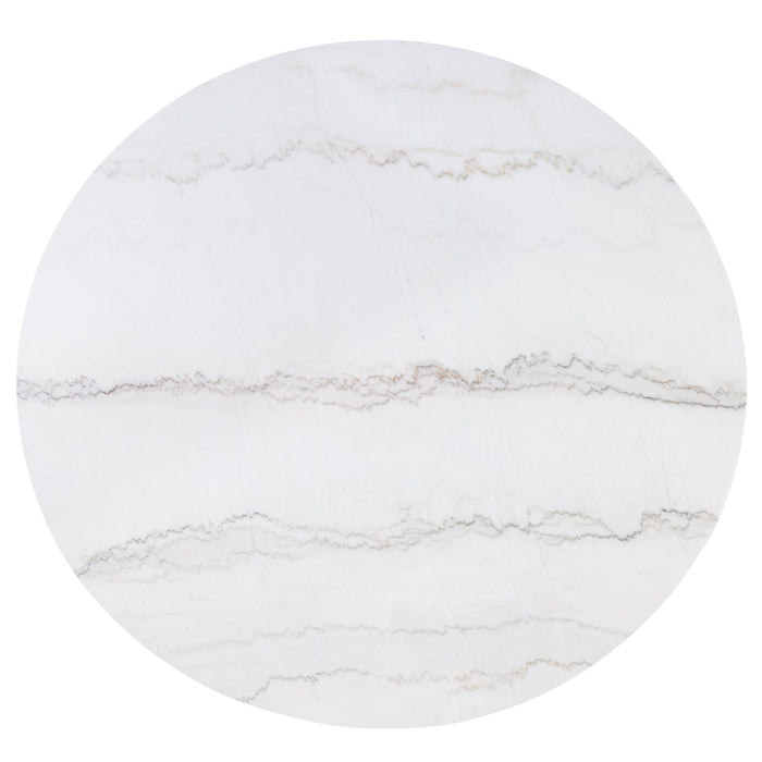 Varley - 5 Piece Round Dining Room Set - White / Gray