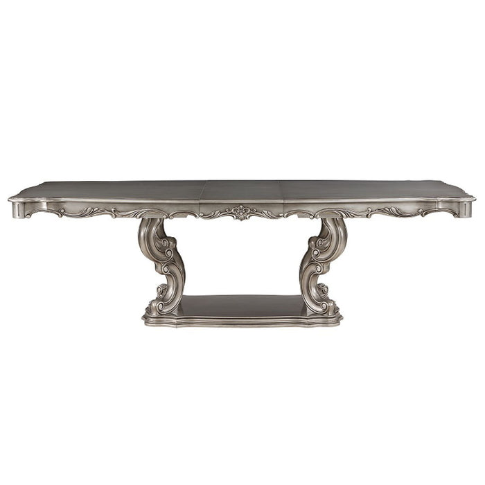 Ariadne - Dining Table With Pedestal - Antique Platinum