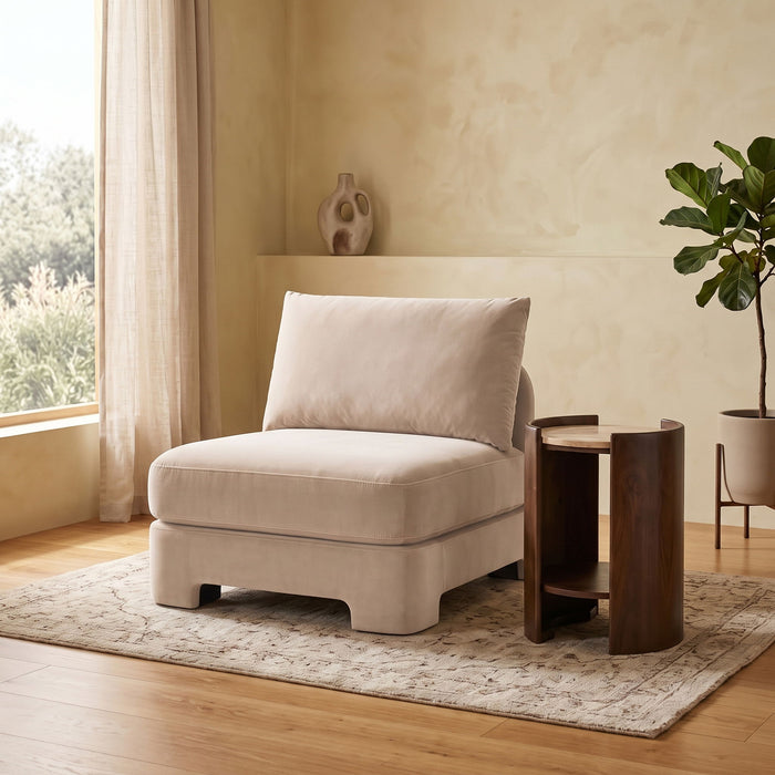 Hammond - Velvet Performance Fabric Upholstered Armless Chair