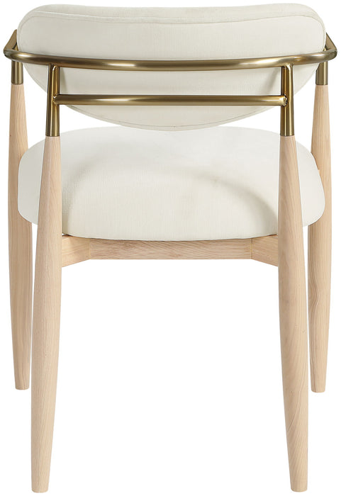 Riccio - Fabric Dining Arm Chair (Set of 2) - Natural Frame