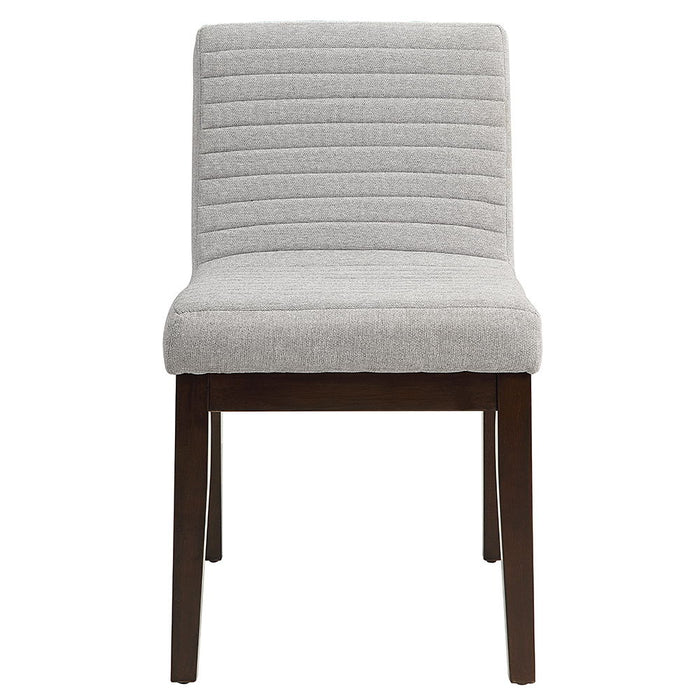 Edwyn - Side Chair Set of 2) - Gray Fabric & Brown