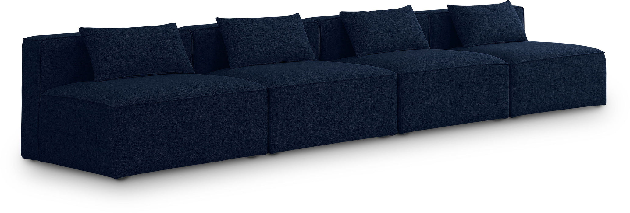 Cube - Linen Modular 4 Seat Armless Sofa