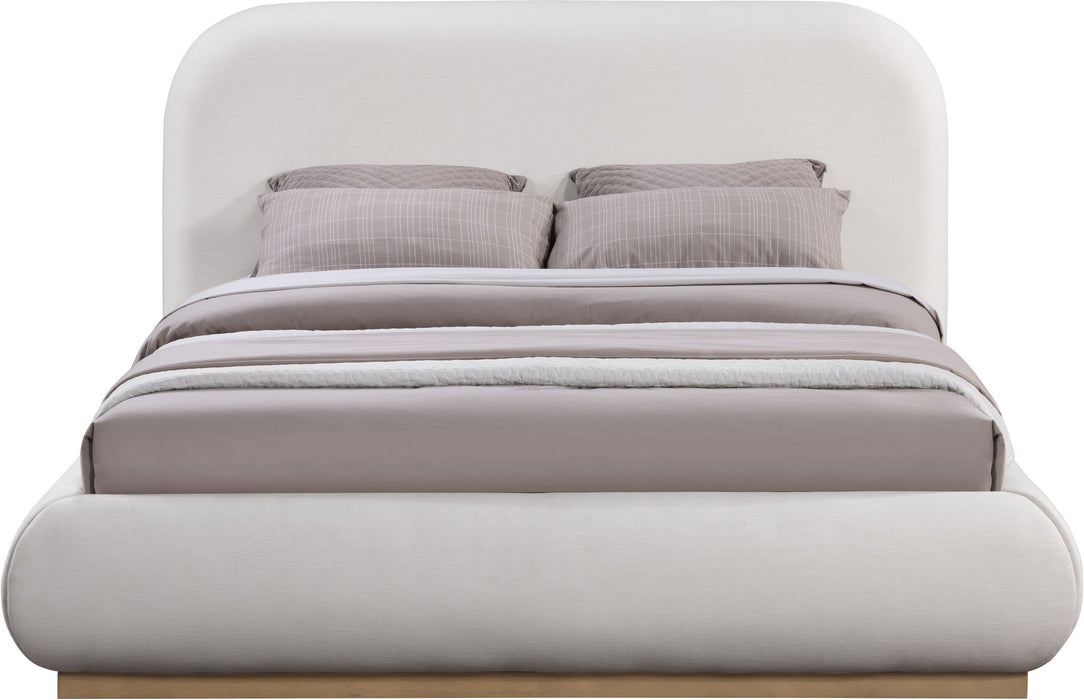Vaughn - Linen Bed With Natural Base