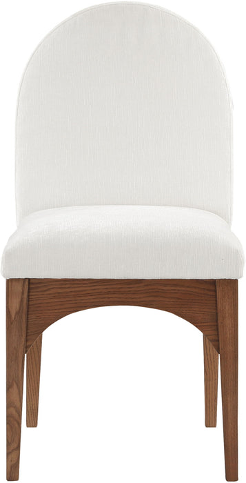 Waldorf - Chenille Dining Side Chair With Brown Legs