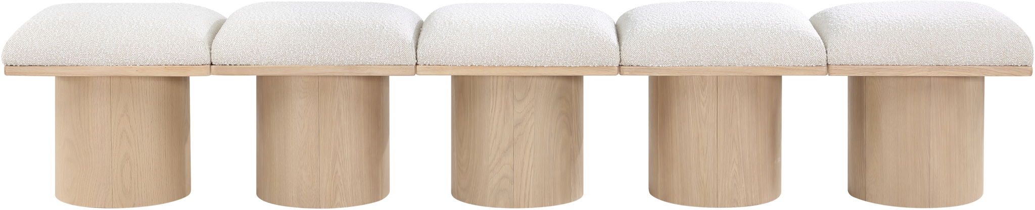 Pavilion - 5 Piece Modular Bench With Natural Base
