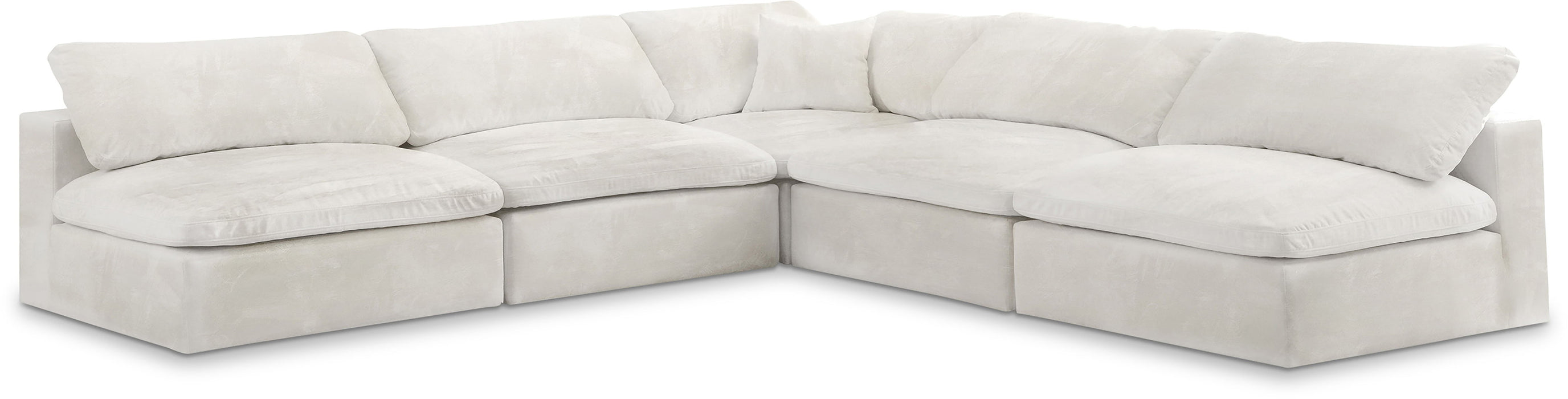 Cozy - 5 Piece Modular Corner Armless Sectional