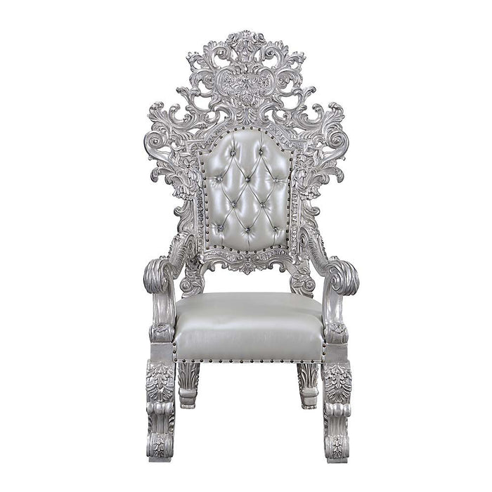 Valkyrie - Arm Chair Set of 2) - Synthetic Leather & Antique Platinum