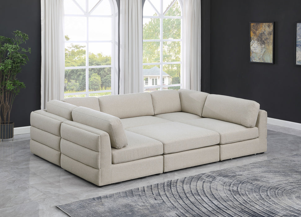 Beckham - 6 Piece Modular U-Shaped Armless Sectional