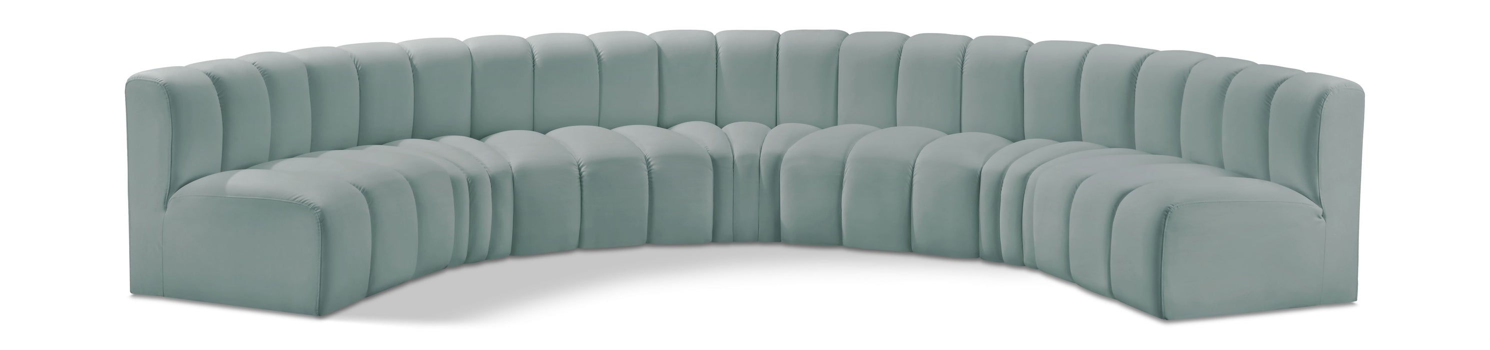 Arc - Faux Leather 7 Piece U-Shaped Modular Sofa