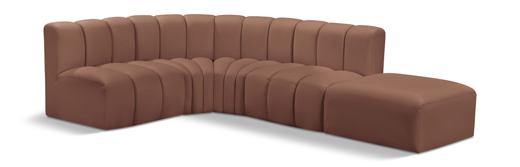 Arc - Faux Leather 5 Piece Corner Modular Sofa