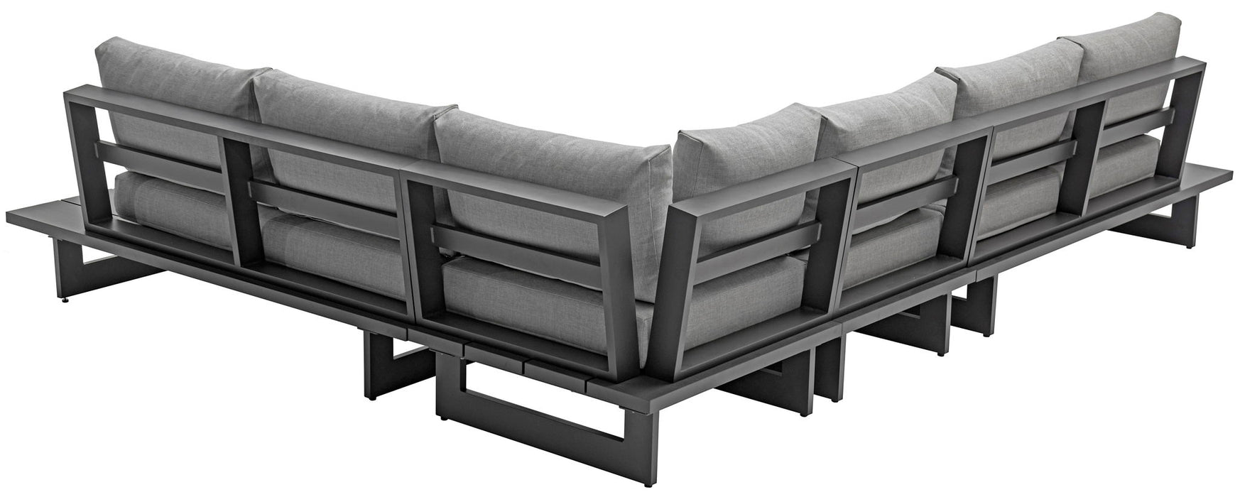Maldives - 4 Piece Water Resistant Outdoor Patio Modular Sectional With Gray Base