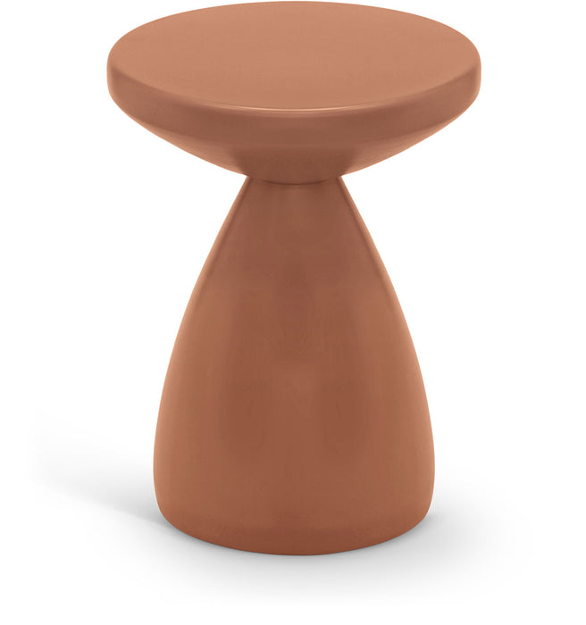 Anika - Iron End Table - Terracotta