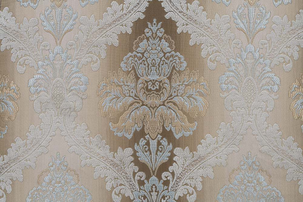 Sorina - Sofa With 7 Pillows - Velvet, Fabric & Antique Gold