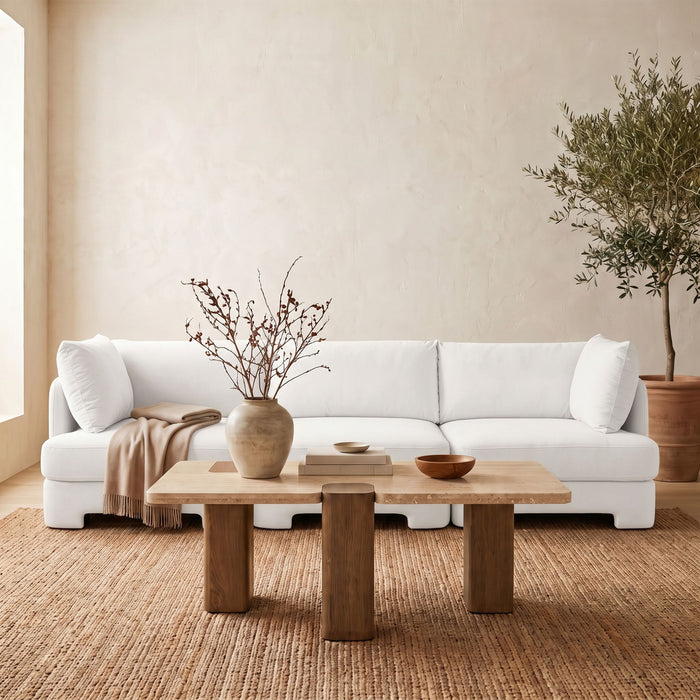 Hammond - Velvet Performance Fabric Upholstered 3 Piece Sofa