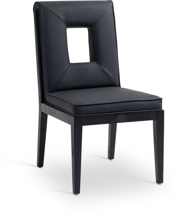 Gwendolyn - Faux Leather Dining Side Chair With Black Frame (Set of 2)