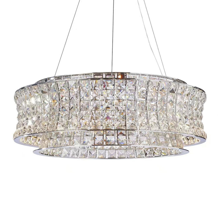 Michael Amini Lighting - Galaxy 24" Round LED Crystal Chandelier - Chrome