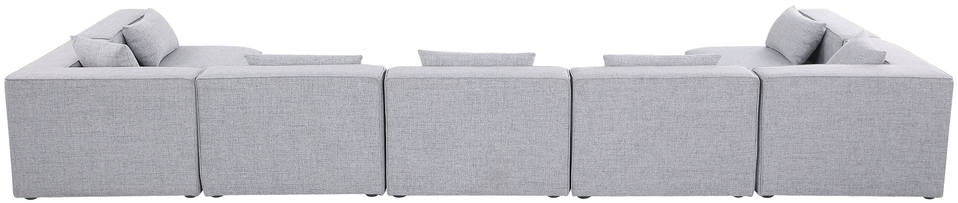 Cube - Linen 7 Piece Modular U-Shaped Sectional