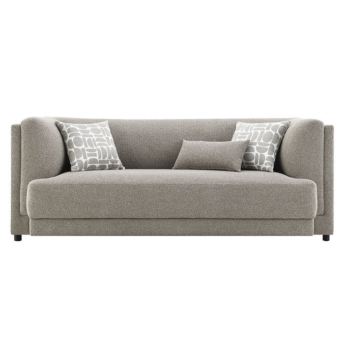 Glenda - Sofa With 3 Pillows - Gray Chenille
