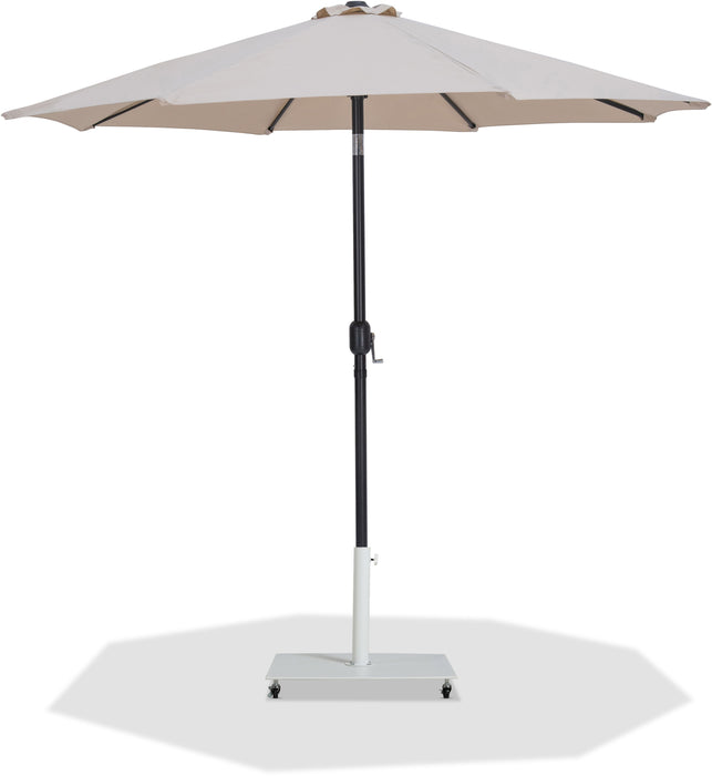 Fiji - Aluminum Patio Umbrella With Square White And Black Base