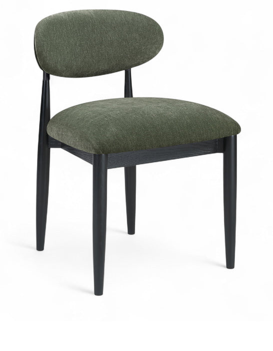 Riccio - Fabric Dining Side Chair (Set of 2) - Black Frame