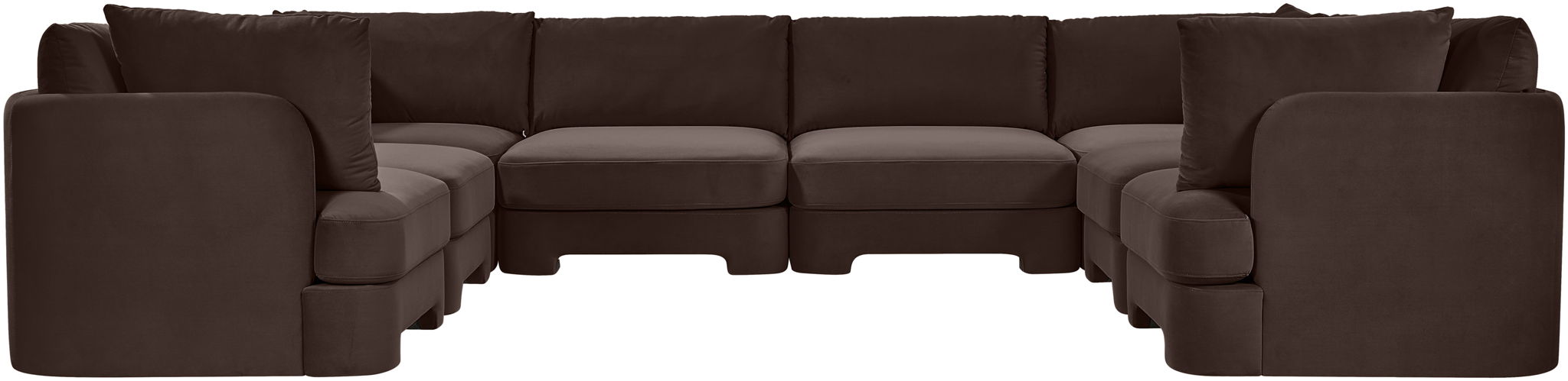 Hammond - Velvet Performance Fabric Upholstered 8 Piece U-Shaped Sectional