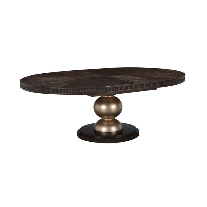 West Kensington - Oval Dining Table - Medium Espresso