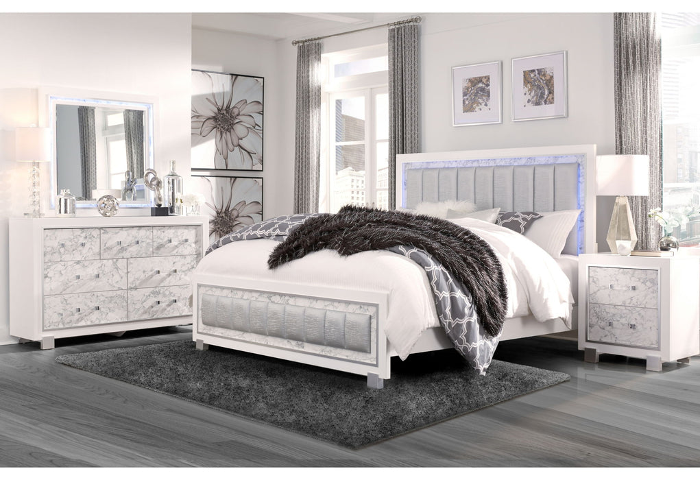 Santorini - 5 Piece Queen Bedroom Set - White