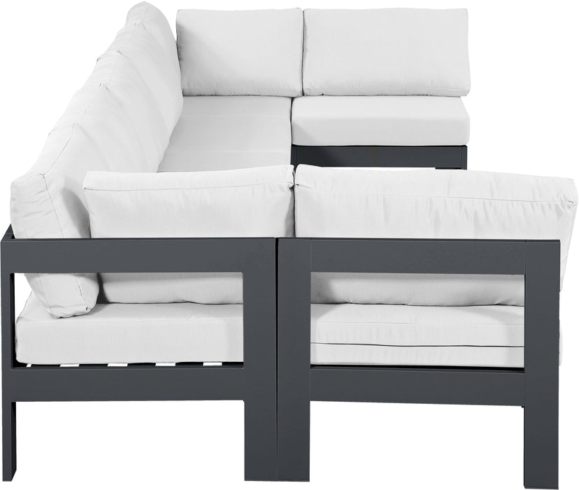 Nizuc - Outdoor Patio 7 Piece Modular Sectional With Gray Frame