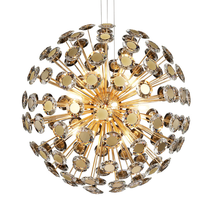 Michael Amini Lighting - Pendant 18 Light-Round Crystal Chandelier - Gold