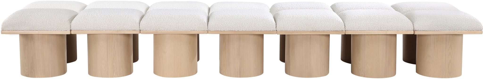 Pavilion - 14 Piece Modular Bench With Natural Base