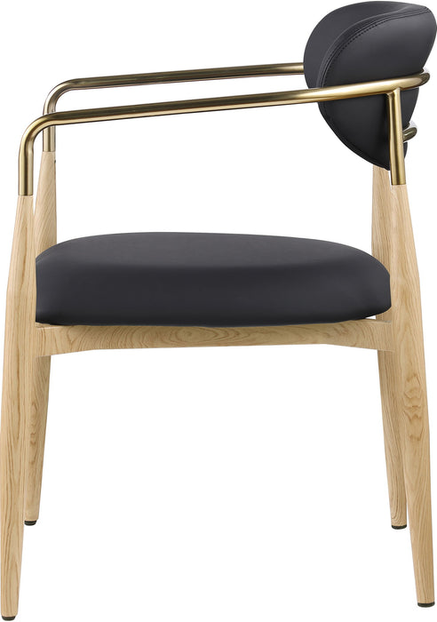 Ronda - Vegan Leather Upholstered Dining Arm Chair - Natural Legs