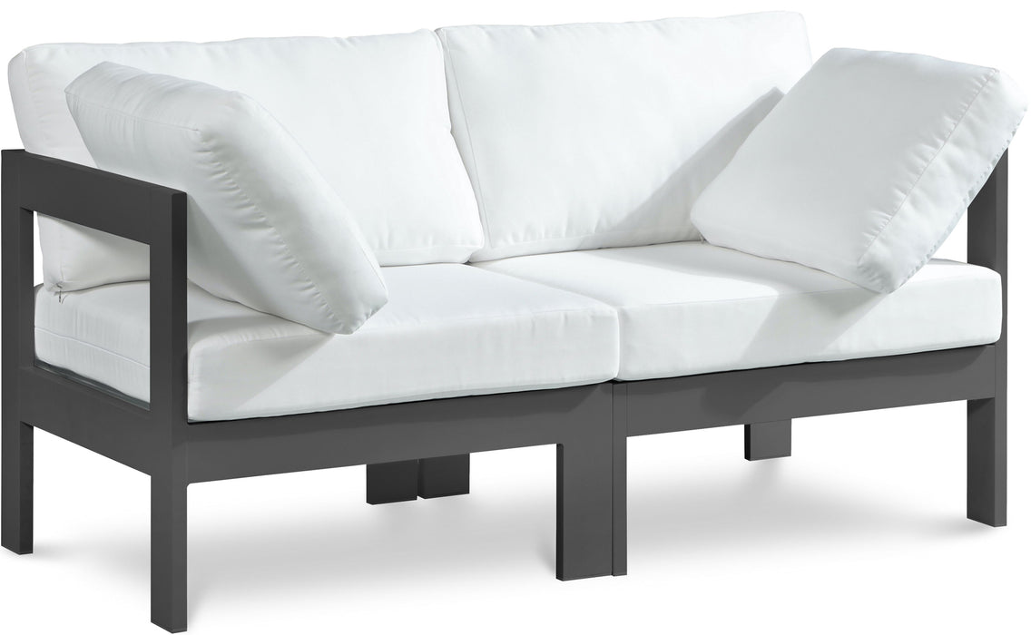 Nizuc - Outdoor Patio 2 Seat Modular Sofa With Gray Frame