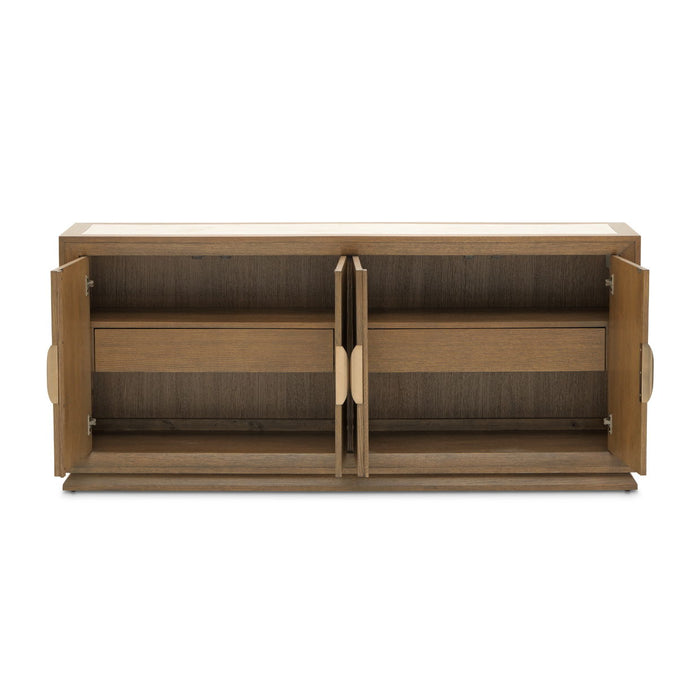Portrait - Sideboard With LED Lights - Sienna Brown