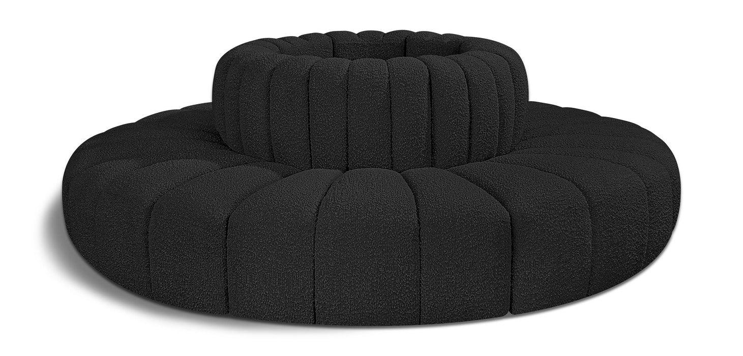 Arc - Boucle Fabric 8 Piece Round Modular Sofa