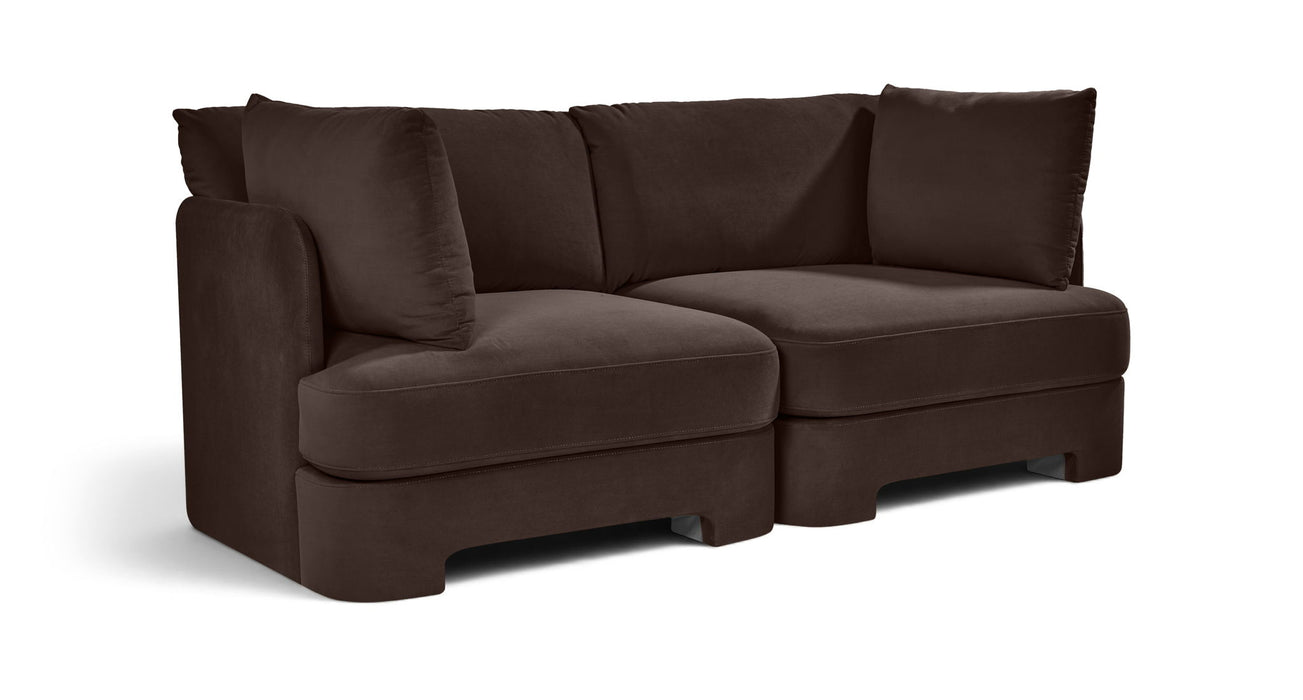 Hammond - Velvet Performance Fabric Upholstered 2 Piece Loveseat