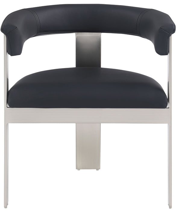 Romeo - Faux Leather Dining Chair With Silver Base (Set of 2)