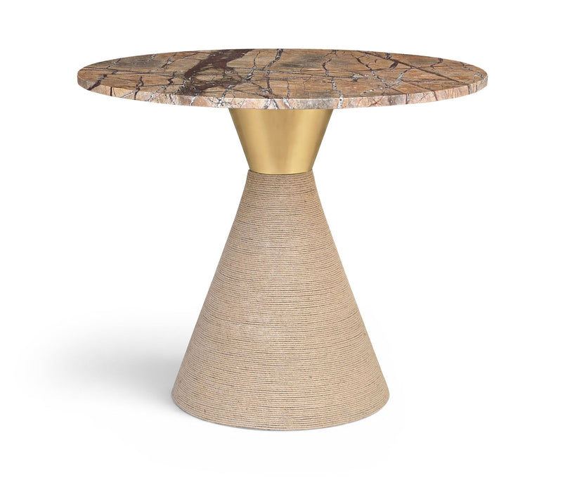 Baleen - Genuine Marble And Jute Dining Table