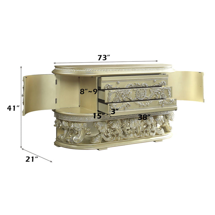 Acme Furniture Vatican Collection BD00464 Dresser in Champagne Silver