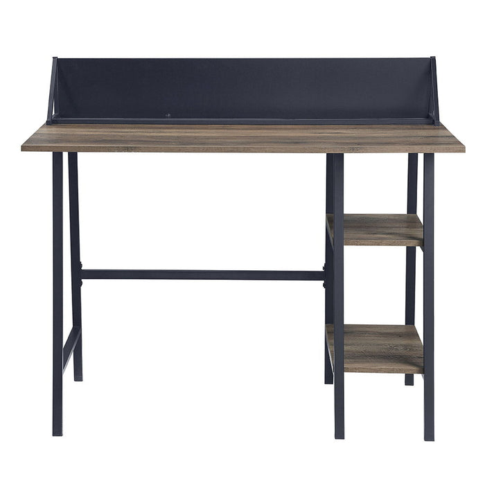 Garima - Writing Desk - Rustic Oak & Black
