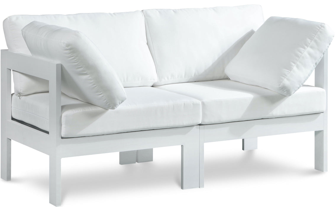 Nizuc - Outdoor Patio 2 Seat Modular Sofa With White Frame