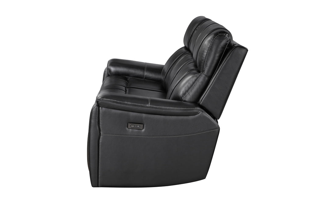 U8881 - Power Reclining Sofa With Armrest Cupholder, DDT With Watch Charger, Immerse Speaker With Subwoofer And Multi-Color LED - Black