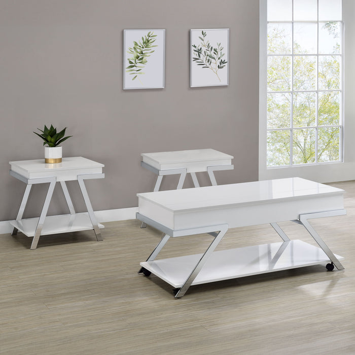 Zena - 3 Piece Occasional Set - White
