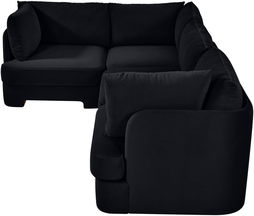 Hammond - Velvet Performance Fabric Upholstered 4 Piece Sectional